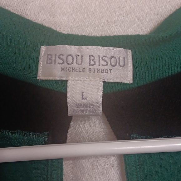 Bisou Bisou Emerald Green Cowl Neck Sleeveless Blouse Size Large - Picture 2 of 5